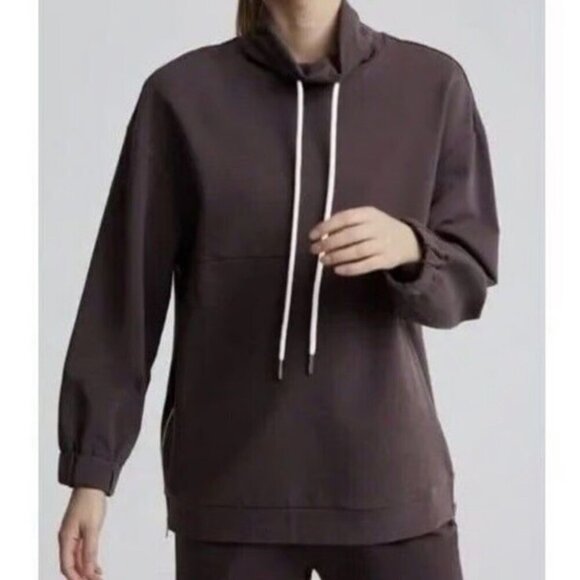Varley Atlas Deep Chocolate Brown Long Sleeve Cowl Neck Sweater Women’s Small - Picture 1 of 7